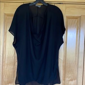 Vince black silk blouse
